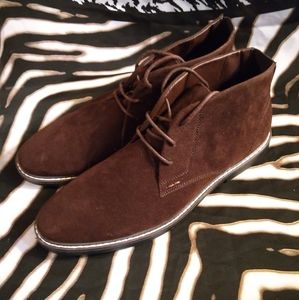 Queensberry London Brown Faux Suede Desert Boots Men's 11 ASOS
